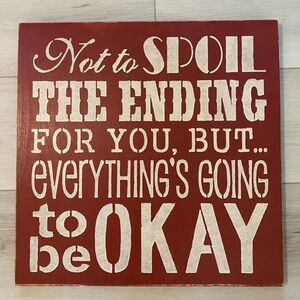 Red and White Inspirational Wall Art